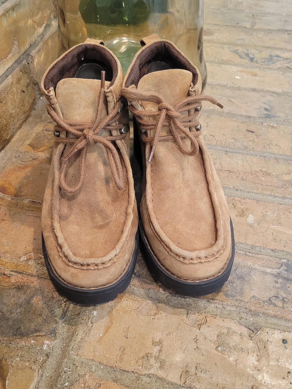 Born Women's Suede Lace-Up Ankle Boots - Tan